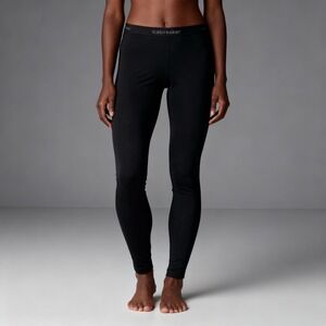 ICEBREAKER Merino 200 Oasis Leggings Thermal Tights Black Size Women's Small